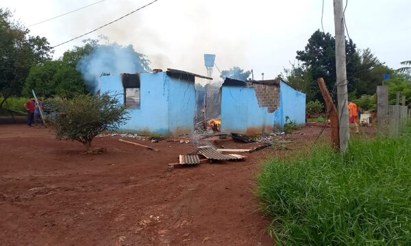Vivienda se incendia en Minga Guazú