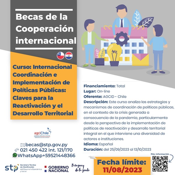 AGCID ofrece beca con financiamiento total para funcionarios públicos - .::Agencia IP::.
