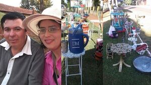 Pareja misionera optó por la artesanía a base de repuestos en desuso para sacar adelante a sus hijos