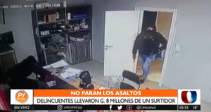 Asaltantes se llevan G. 8 millones de una estación de servicios en Minga Guasú - Unicanal