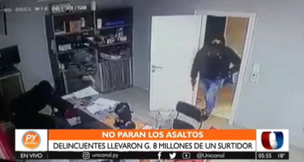 Asaltantes se llevan G. 8 millones de una estación de servicios en Minga Guasú - Unicanal