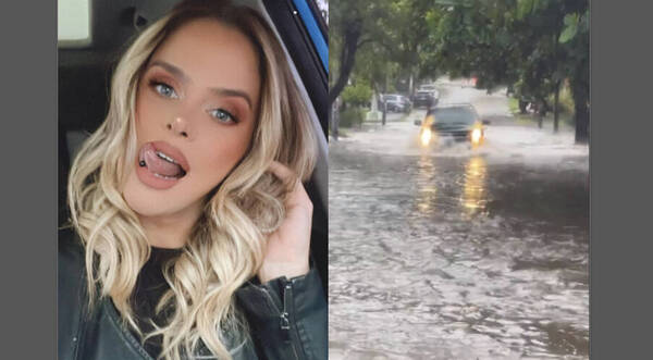 [VIDEO] Gabi Wolscham quedó atrapada en medio del raudal