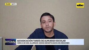 Video: Adjudicación tardía de almuerzo escolar - ABC Noticias - ABC Color
