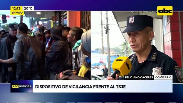 Video: Dispositivo de vigilancia frente al TSJE - ABC Noticias - ABC Color