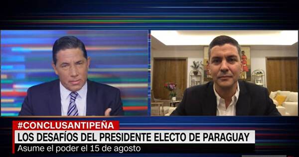 La Nación / Santiago Peña habló en CNN sobre desafíos que le esperan como mandatario electo