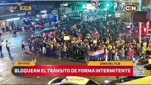 Manifestantes bloquean el tránsito en zona del TSJE - C9N
