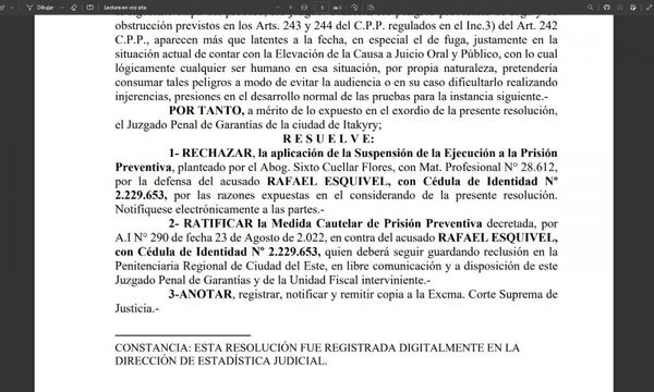 Jueza rechaza ambulatoria de Mbururu en causa por brutal ataque a los Torraz – Diario TNPRESS