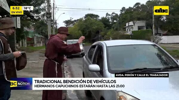 Video: Capuchinos realizan la tradicional bendición de vehículos - ABC Noticias - ABC Color
