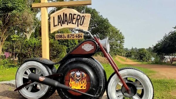 Convierten neumáticos usados en motocicletas