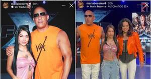 La Nación / Rápidos y furiosos: María Becerra posó junto a Vin Diesel y fue furor en redes