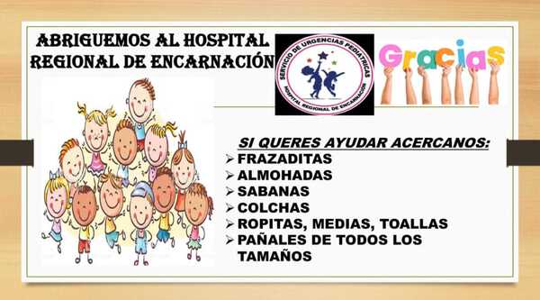 SE RECIBEN DONACIONES DE ABRIGOS EN EL HOSPITAL REGIONAL DE ENCARNACIÓN - Itapúa Noticias