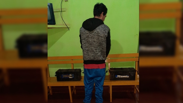 Policía incauta baterías robadas y detiene a hombre que mantenía en zozobra a pobladores del nordeste de Itapúa