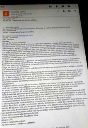 SUPUESTO COMUNICADO DE EPP