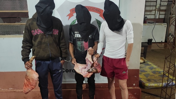 Se suspendió el asado: Jóvenes van presos tras sup. hurtar y faenar animales en Cnel. Bogado
