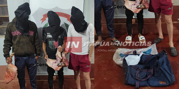 SE SUSPENDIÓ EL ASADO: CAPTURARON A TRES PRESUNTOS ABIGEOS - Itapúa Noticias