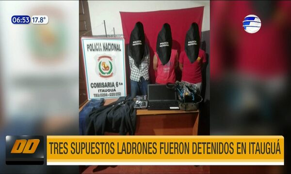 Tres supuestos ladrones fueron detenidos en Itauguá | Telefuturo