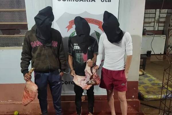 Detenidos por el robo de cerdos, gallinas, pavos y avestruz he'i que se dieron un banquete