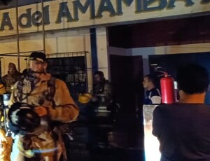 Principio de incendio en la asociación japonesa de Pedro Juan