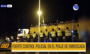 Fuerte control policial en el peaje de Emboscada | Telefuturo