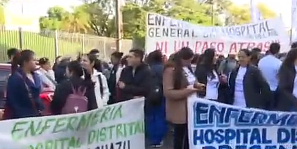 Enfermeros se manifiestan en el Ministerio de Salud por reivindicaciones - C9N