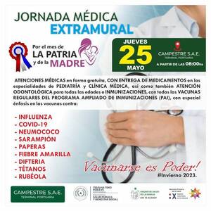 Jornada de vacunación y atención médica en Puerto Campestre de Ciudad del Este - Noticde.com
