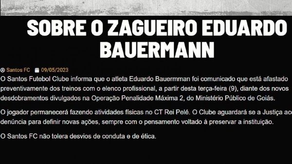 El Santos separa a un futbolista investigado por amaño