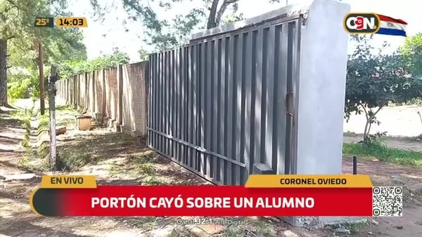 Portón cayó sobre un alumno en Coronel Oviedo - C9N