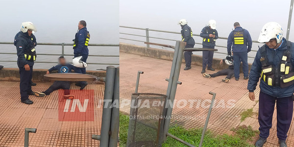 POLICÍAS DE TRÁNSITO EVITARON HURTOS DE CABLES EN LA COSTANERA DE ENCARNACIÓN - Itapúa Noticias