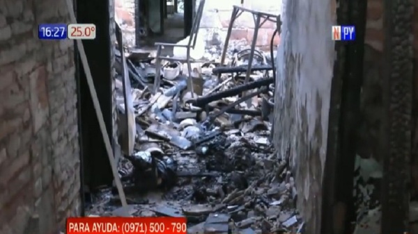 Familia lo perdió todo tras incendio de su vivienda - Noticias Paraguay