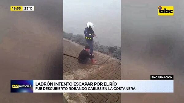 Encarnación: Ladrón intento escapar por el río - ABC Noticias - ABC Color