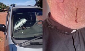 Violentos piqueteros golpean a sacerdote y le rompen parabrisas de su vehículo