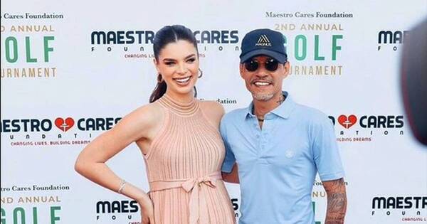 La Nación / Nadia Ferreira y Marc Anthony se lucen en torneo de golf con celebridades