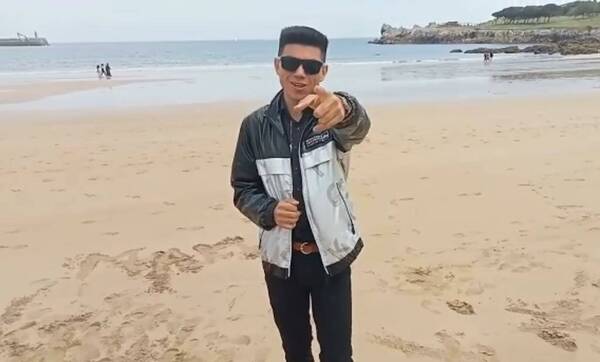 [VIDEO] Alder Alcides sigue por España y le dedicó una polca a la playa