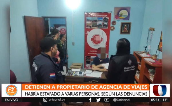 Detienen a propietario de agencia de viajes denunciado por estafa en Guarambaré - Unicanal