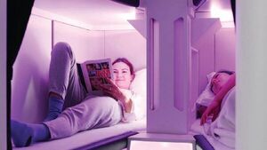 Dormir en litera en un vuelo de larga distancia costará entre 65 y 95 dólares la hora