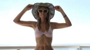 Sanie mostró cómo disfruta de las playas de Miami con su marido