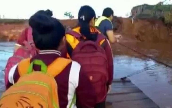 Niños desafían al peligro para poder estudiar en una escuela destruida en Amambay – Prensa 5