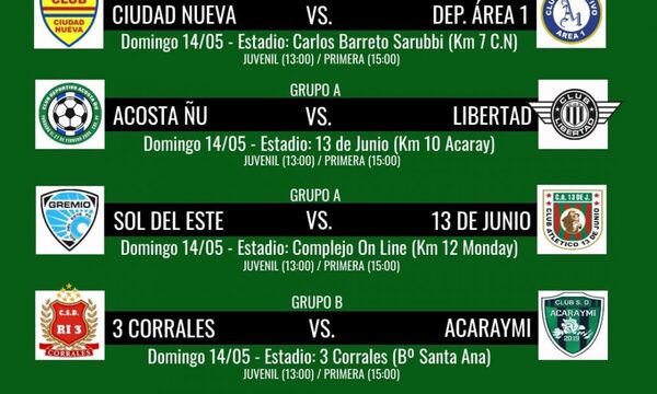 Agendan la tercera fecha en la Liga Paranaense