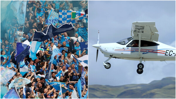 Versus / Piloto de avión dibujó el escudo del Napoli en el cielo para celebrar el "Scudetto"