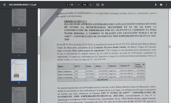 Concejales de Hernandarias aprobaron obras con doble pago, por licitación y por comisión