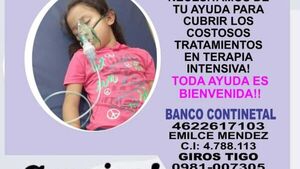 Niña de 7 años necesita más de 25 millones para realizarse estudios