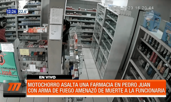 Motochorro asaltó una farmacia en Pedro Juan Caballero | Telefuturo