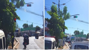 Tras serie de reclamos, reparan semáforo en transitado cruce de Villa Elisa y Lambaré - Noticias Paraguay