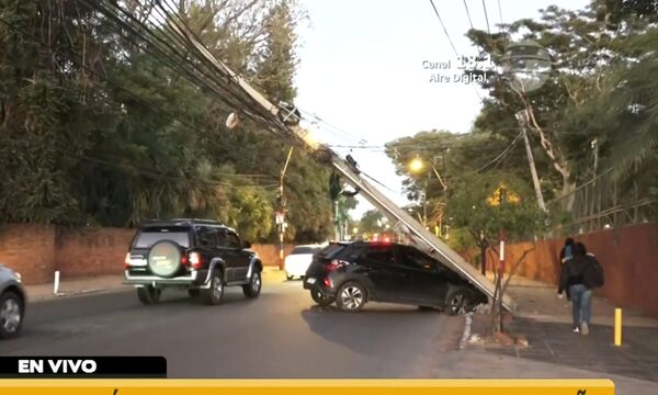 Columna caída impide el paso sobre avenida España | Telefuturo