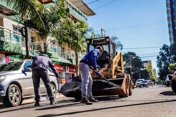 Bachean calles céntricas de Encarnación