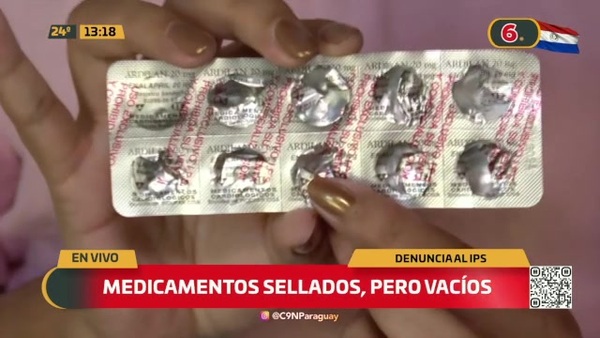 Denuncia al IPS: Medicamentos sellados, pero vacíos - C9N