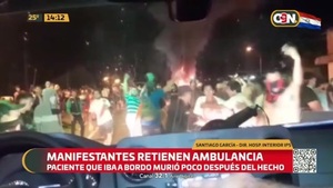 Manifestantes retuvieron una ambulancia - C9N
