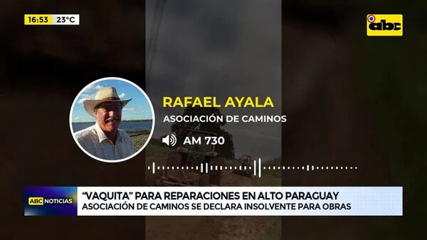 Video: “Vaquita” para reparar caminos en Alto Paraguay - ABC Noticias - ABC Color