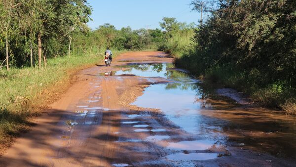 Camino a Potrerito en pésimo estado
