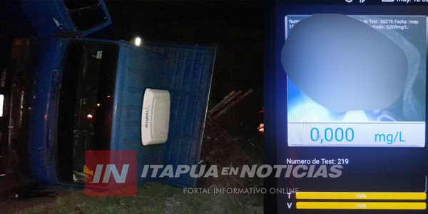 CAMIÓN DESPISTÓ Y VOLCÓ SOBRE LA RUTA PY01 EN ENCARNACIÓN - Itapúa Noticias